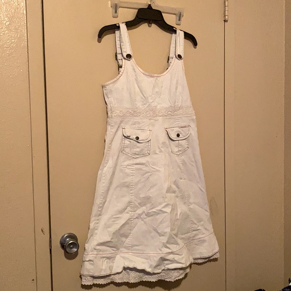 Gener8 Cream or egg shell color Jean dress knee high